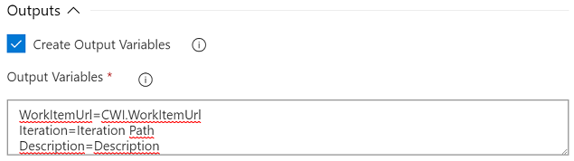 Outputs Parameters